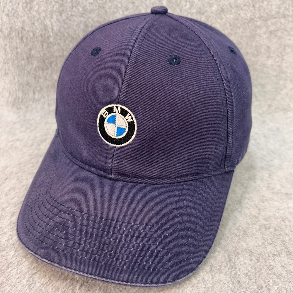 BMW Logo Mens Navy Blue BMW Lifestyle Baseball Hat Adjustable OSFA